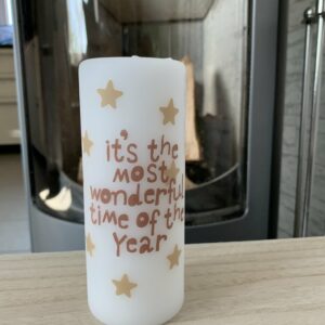 Blockkerze | Kerze | Weihnachten| Advent| Rustik Lys | Stern Beige