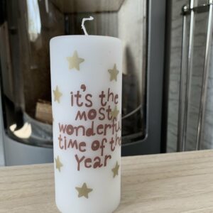 Blockkerze | Kerze | Weihnachten| Advent| Rustik Lys | Stern Gold