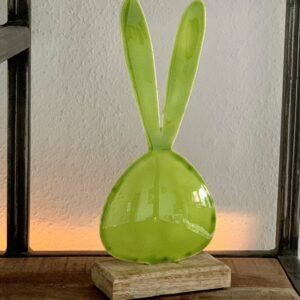 Osterhase, metall, grün, klein