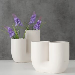 Blumenvase, Nordic, weiß
