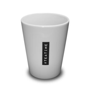 Tasse / Becher Labelwrite "Teatime" schwarz  &  gold