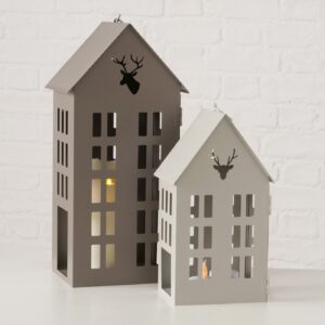Lichthaus / Laterne / Haus mit Hirsch, grau, Vilbert, Boltze